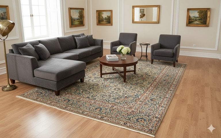 Kashan Marke Mahhtab Teppich 363x250 - alternate view